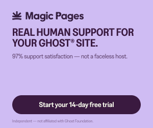 Magic Pages 300×250 banner — Support, Purple